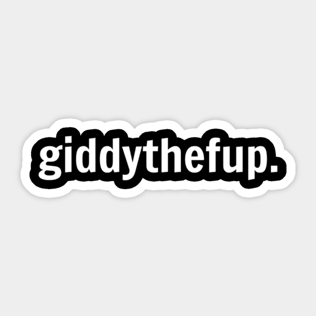 Horse Racing Giddy The F Up Sticker by klei-nhanss